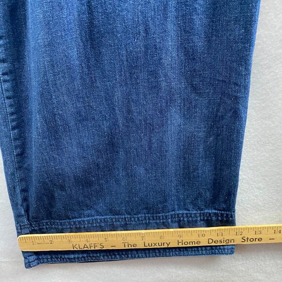 BANANA REPUBLIC Jumpsuit Womens 12 Denim Belted Coverall Cotton Blue - Picture 14 of 16